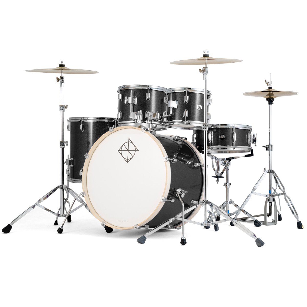Dixon Podsp518C3Mbk - Batteria Completa Con Hardware E Piatti - Finitura Black