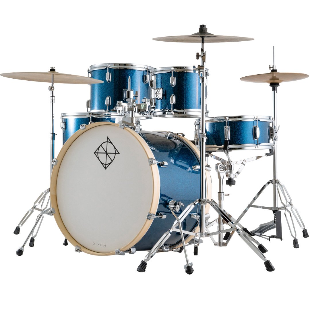 Dixon Podsp520C1Obs - Batteria Completa Con Hardware E Piatti - Finitura Ocean Blue Sparkle