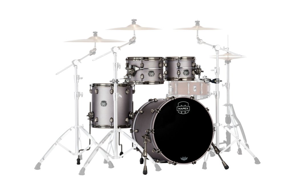 Mapex It Se504Xmbpg Saturn Evolution Maple Fusion 4 Pezzi Gun Metal Grey