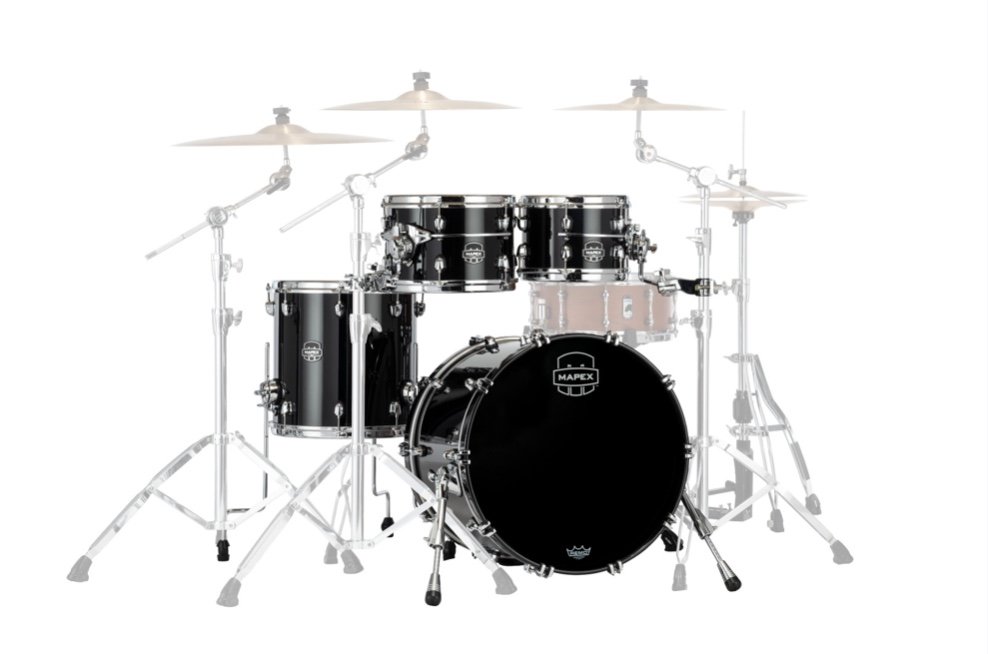 Mapex It Se504Xmpb Saturn Evolution Maple Fusion 4 Pezzi Piano Black