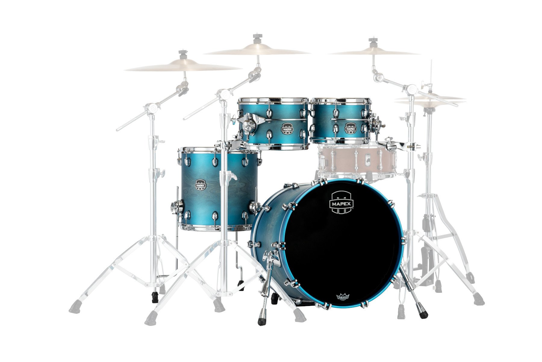 Mapex It Se504Xmpt Saturn Evolution Maple Fusion 4 Pezzi Exotic Azure Burst