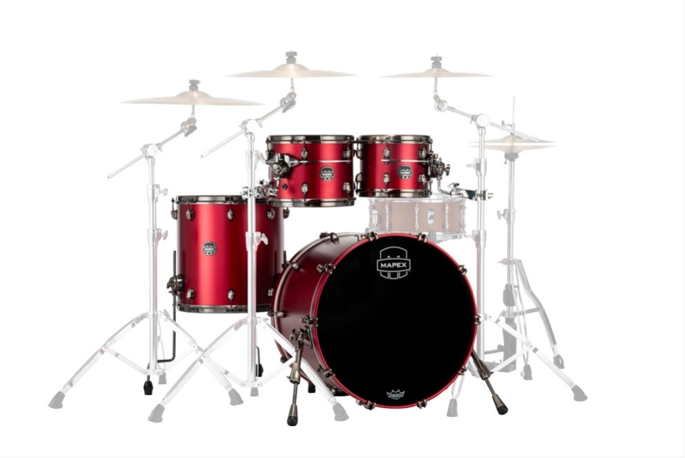 Mapex It Se529Xmbpa Saturn Evolution Maple Rock 4 Pezzi Tuscan Red