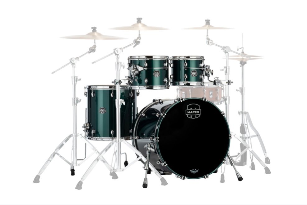 Mapex It Se529Xmpq Saturn Evolution Maple Rock 4 Pezzi Brunswick Green