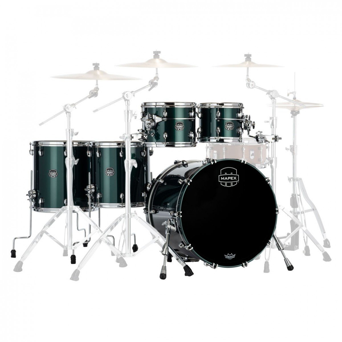 Mapex It Se628Xmpq Saturn Evolution Maple Workhorse 5 Pezzi Brunswick Green
