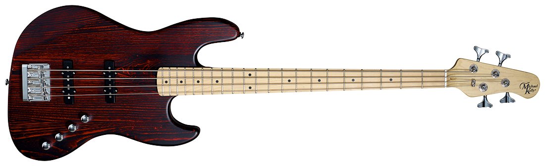 Michael Kelly Element Op - Basso 4 Corde - Trans Red